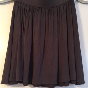 Elastic waist Express knee length dark grey skirt